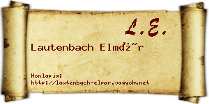 Lautenbach Elmár névjegykártya